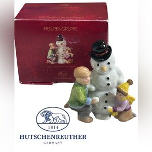 ‘BUILDING A SNOWMAN’ CHRISTMAS ORNAMENT  HUTSCHENREUTHER ORIGINAL BOX